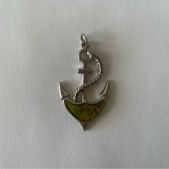 Mood Colour Changing Anchor Necklace Pendant - Picture 2 of 2